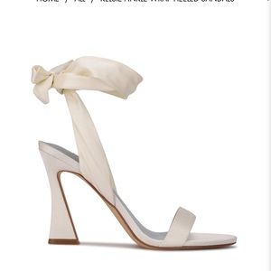 Nine West Kelsi Ankle Wrap Bridal Heels 7.5